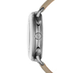 Emporio Armani Aviator AR11107 Beige Leather Gunmetal Watch
