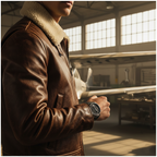 Emporio Armani Aviator AR11143 Black Leather Chronograph Watch