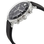 Emporio Armani Aviator AR11143 Black Leather Chronograph Watch