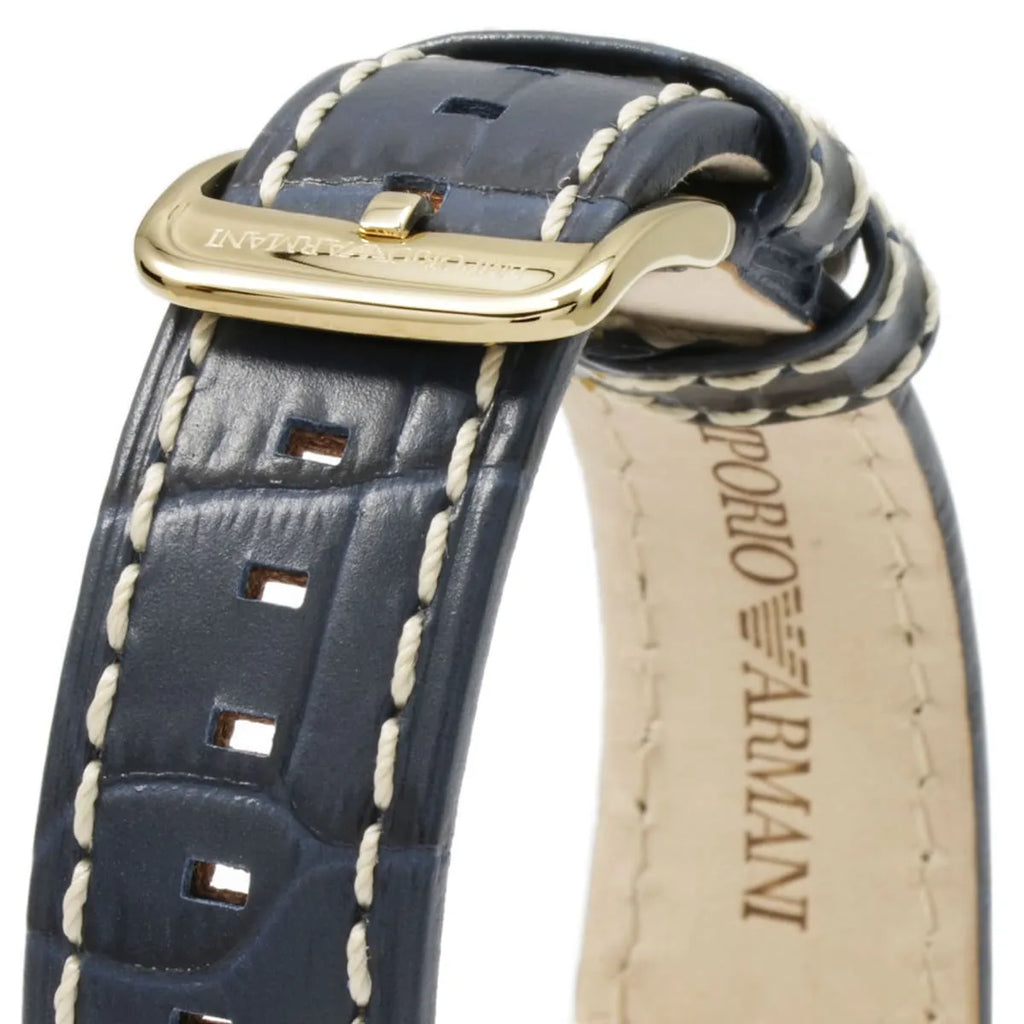 Emporio Armani Beta AR1862 Blue Leather Gold Watch