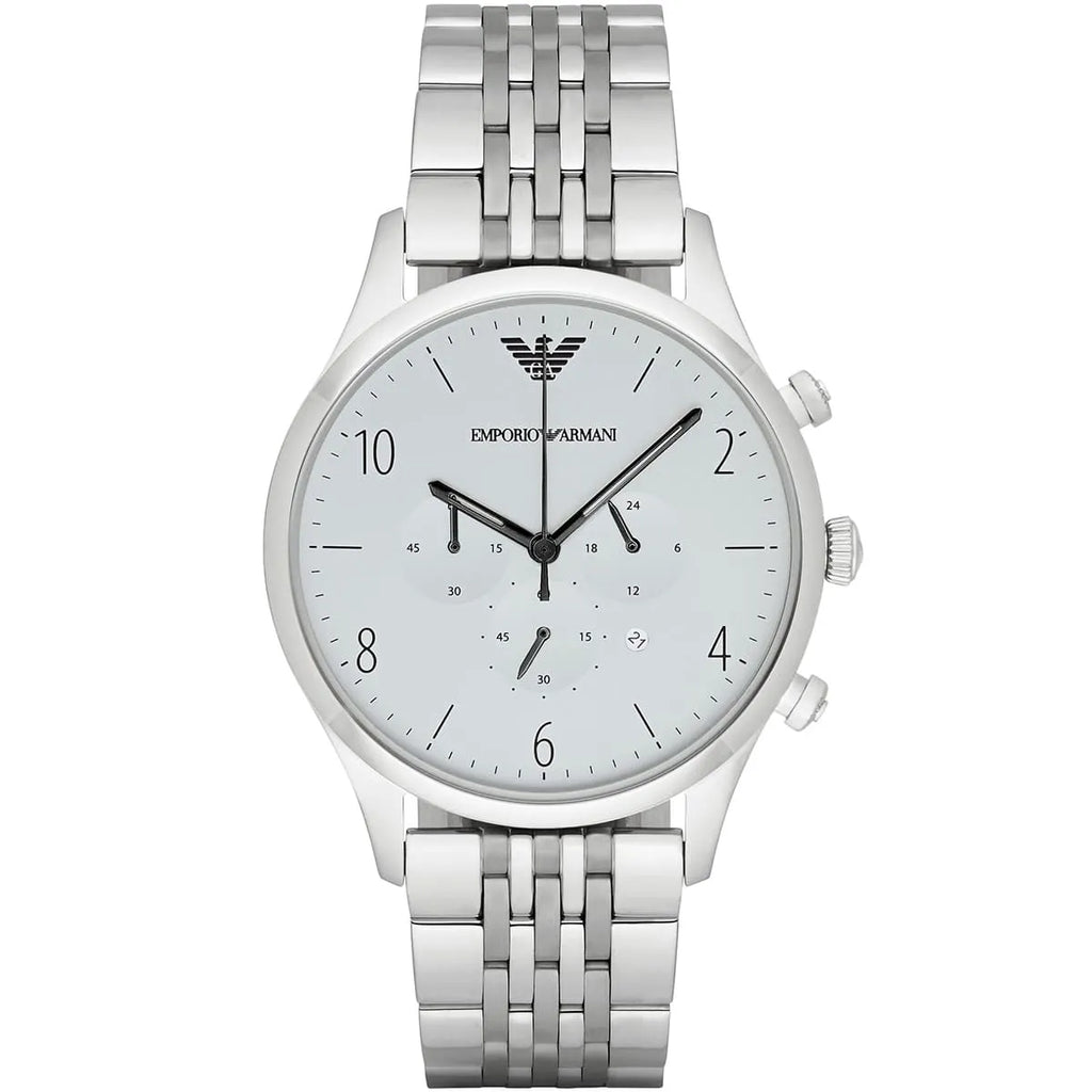 Emporio Armani Beta AR1879 White Dial Seven-Link Watch