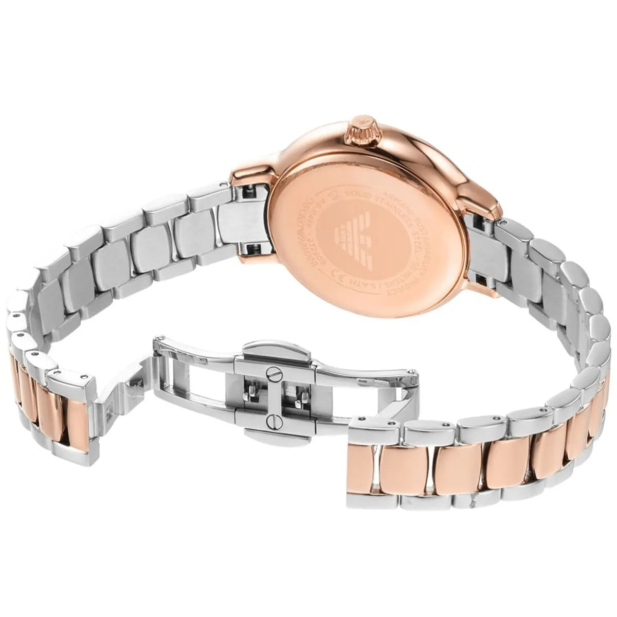 Emporio Armani Cleo AR11499 Two-Tone Mother of Pearl Ladies Watch