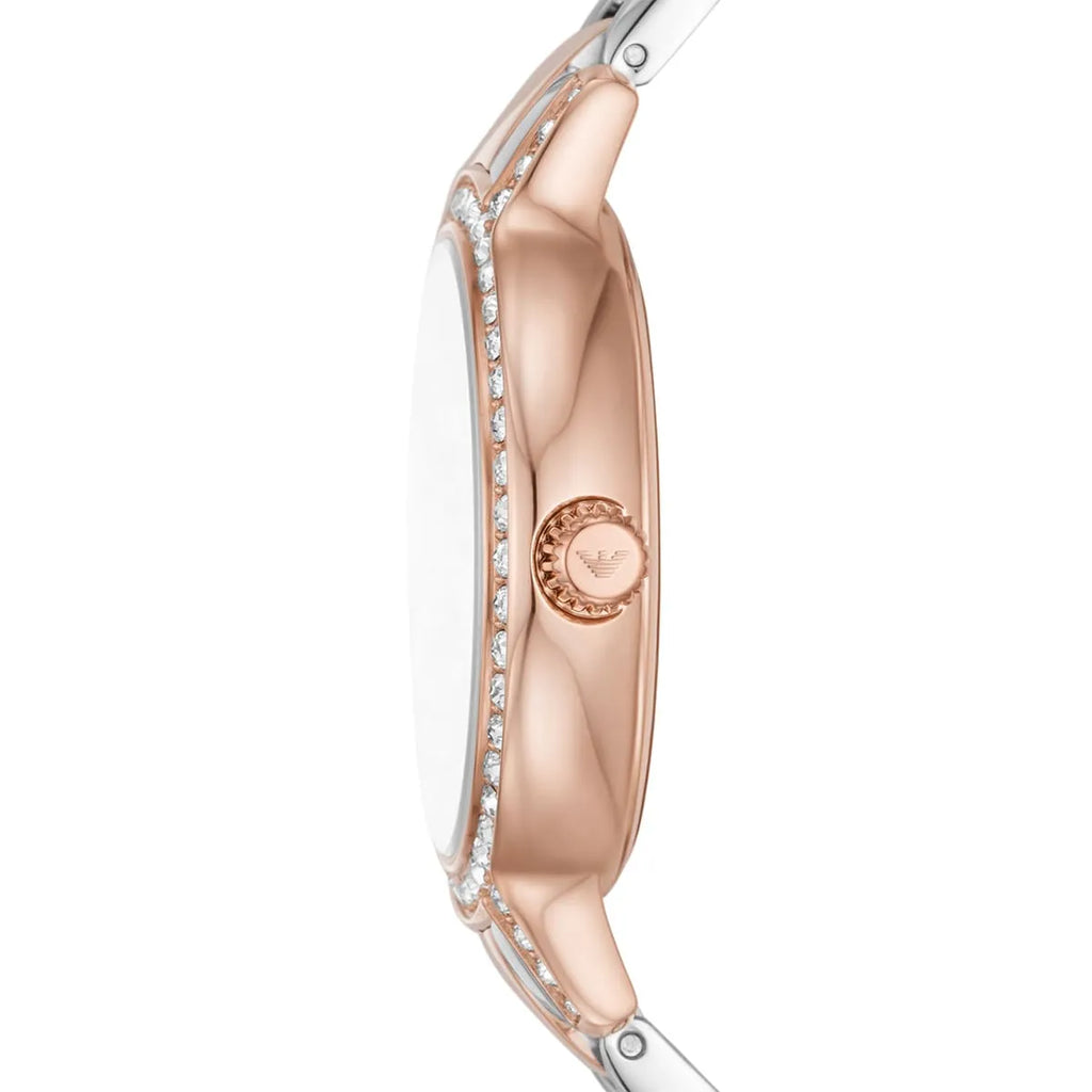 Emporio Armani Cleo AR11499 Two-Tone Mother of Pearl Ladies Watch