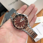 Emporio Armani Diver AR11340 Chocolate Brown Two-Tone Watch