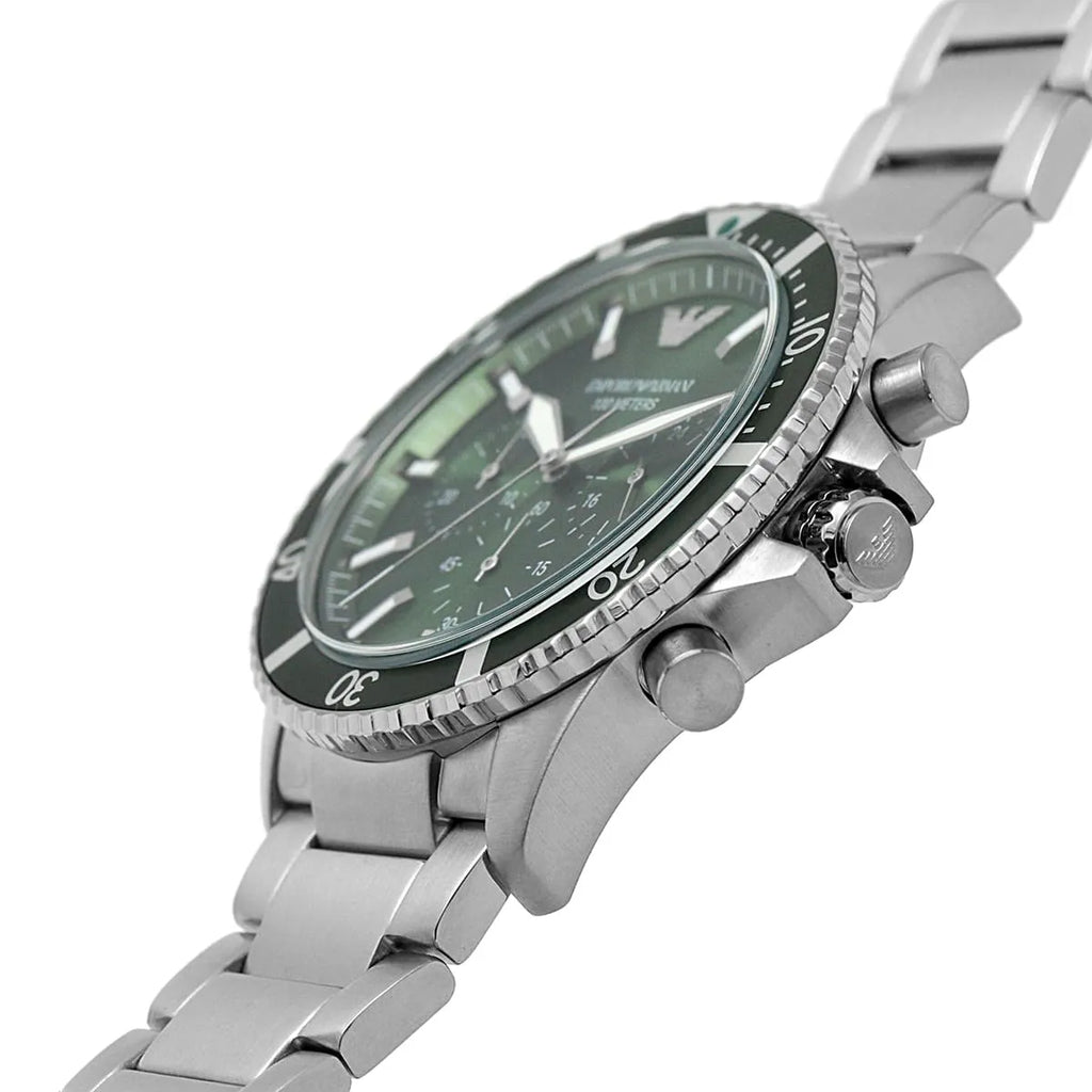 Emporio Armani Diver AR11500 Green Chronograph Watch