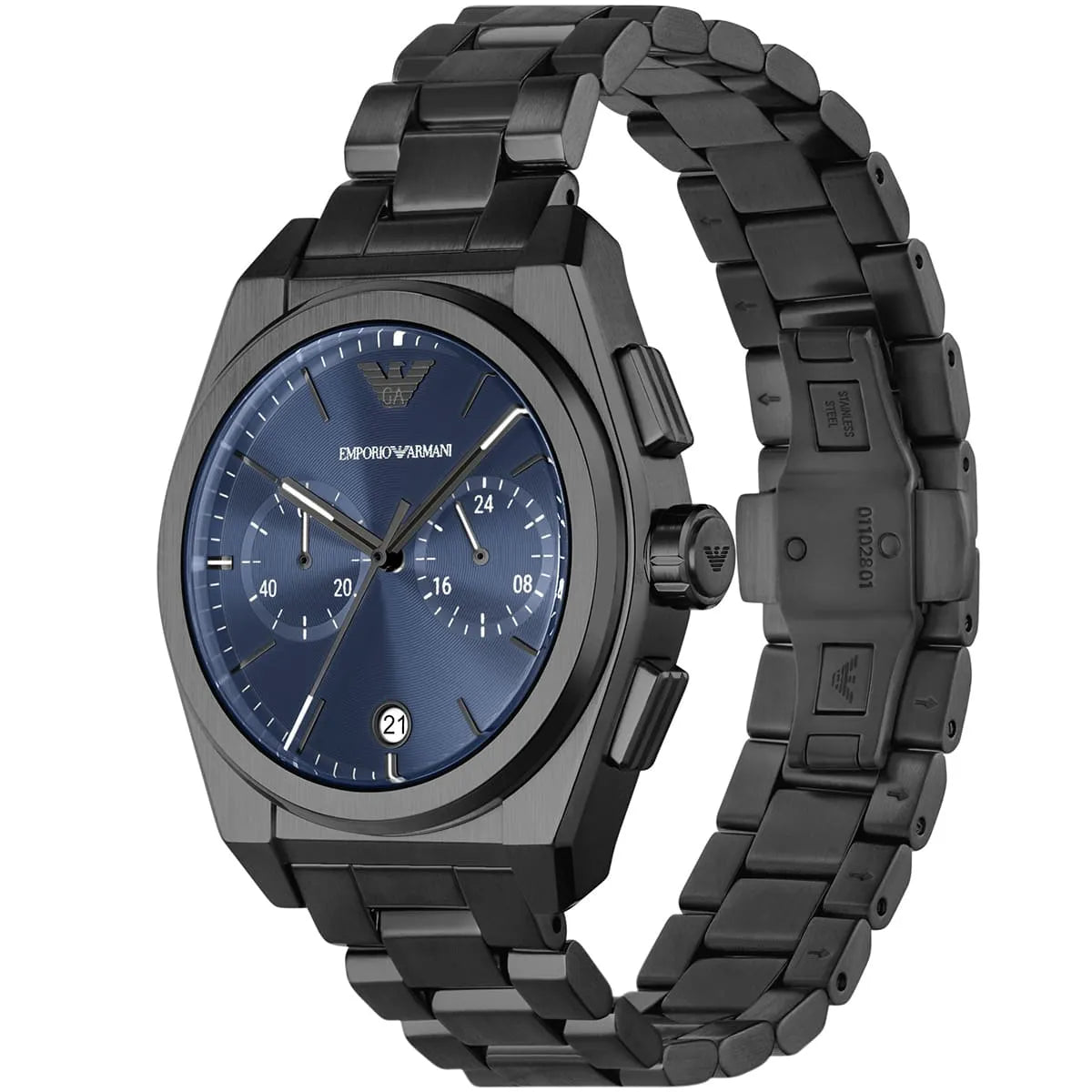 Emporio Armani Federico AR11561 Gunmetal Blue Dial Chronograph Watch