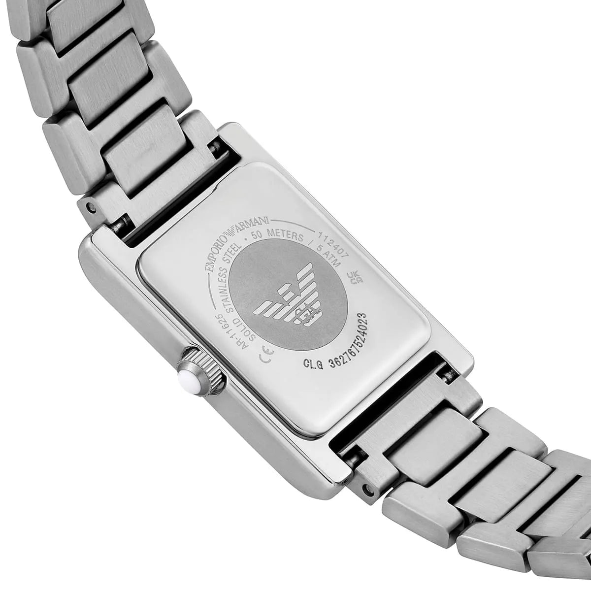 Emporio Armani Genni AR11625 Silver Rectangular Ladies Watch