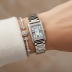 Emporio Armani Genni AR11625 Silver Rectangular Ladies Watch