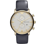 Emporio Armani Gianni AR0386 Gold Beige Chronograph Watch