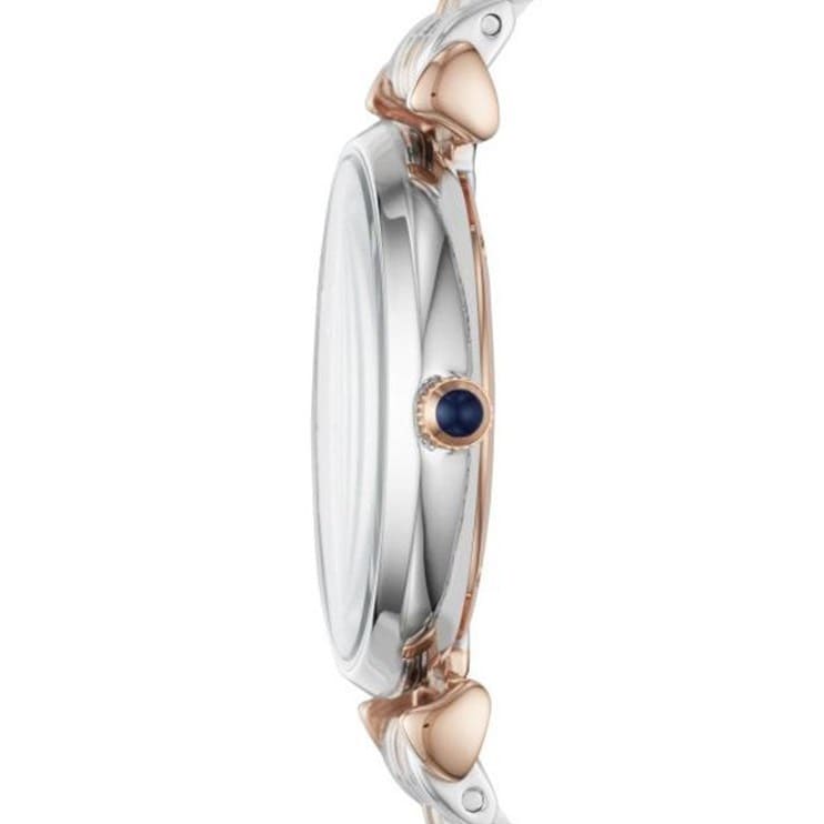 Emporio Armani Gianni T-Bar AR11092 Two-Tone Blue Dial Crystal Watch