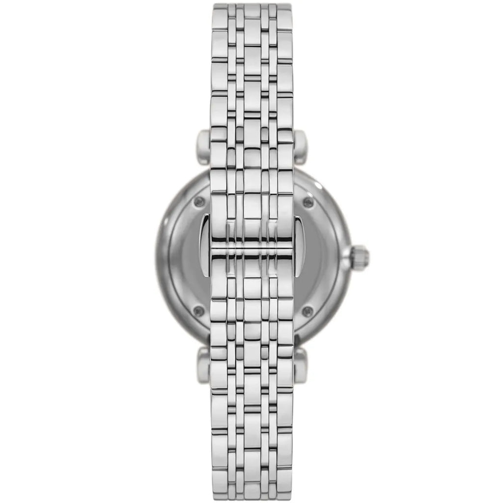 Emporio Armani Gianni T-Bar AR11445 Full Crystal Silver Dial Watch