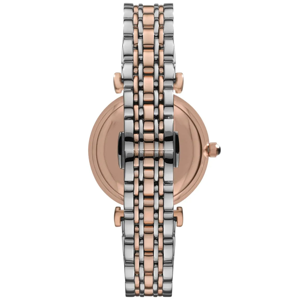 Emporio Armani Gianni T-Bar AR1725 Two-Tone Silver & Rose Gold Watch