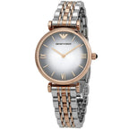 Emporio Armani Gianni T-Bar AR1725 Two-Tone Silver & Rose Gold Watch
