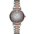 Emporio Armani Gianni T-Bar AR1725 Two-Tone Silver & Rose Gold Watch
