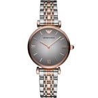 Emporio Armani Gianni T-Bar AR1725 Two-Tone Silver & Rose Gold Watch