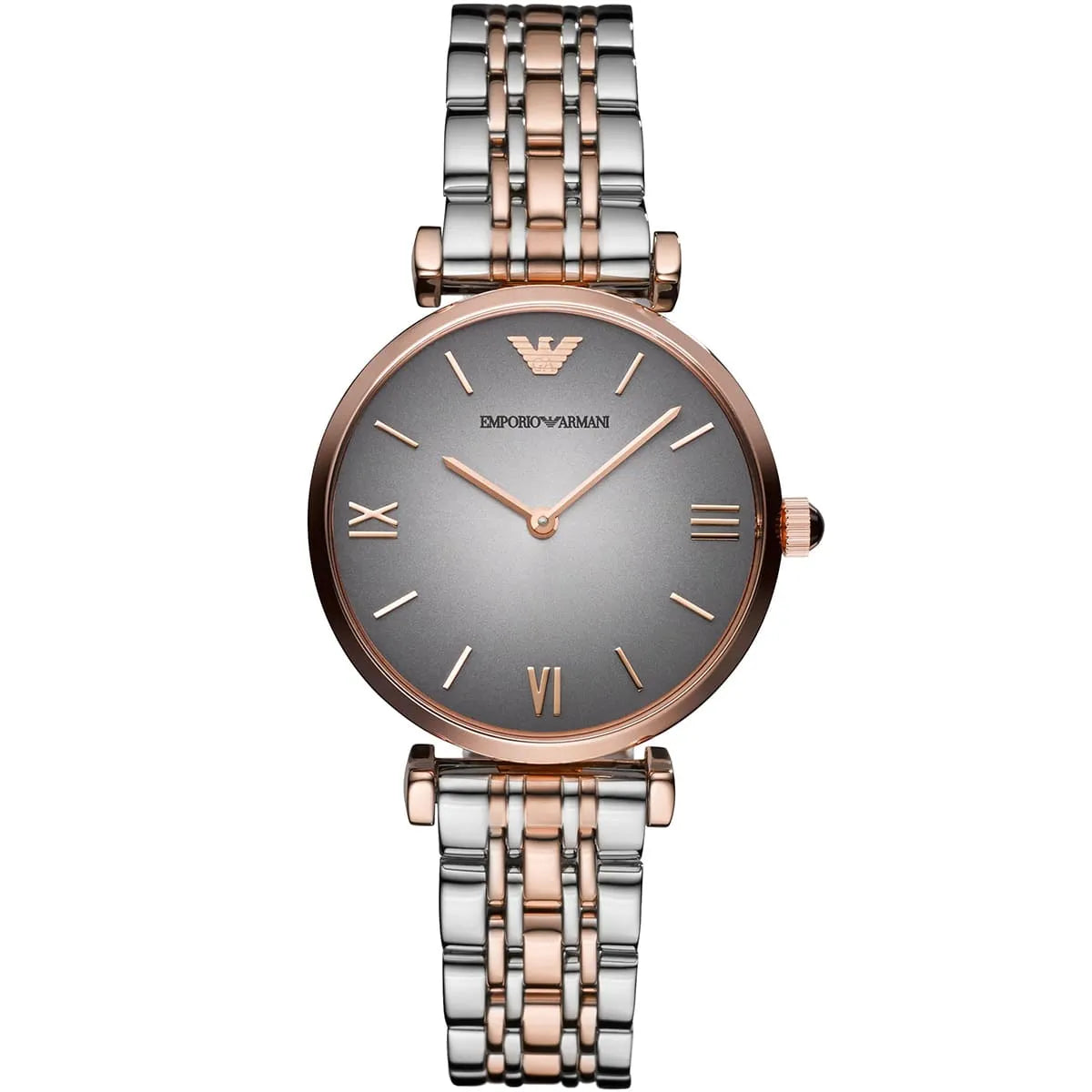 Emporio Armani Gianni T-Bar AR1725 Two-Tone Silver & Rose Gold Watch