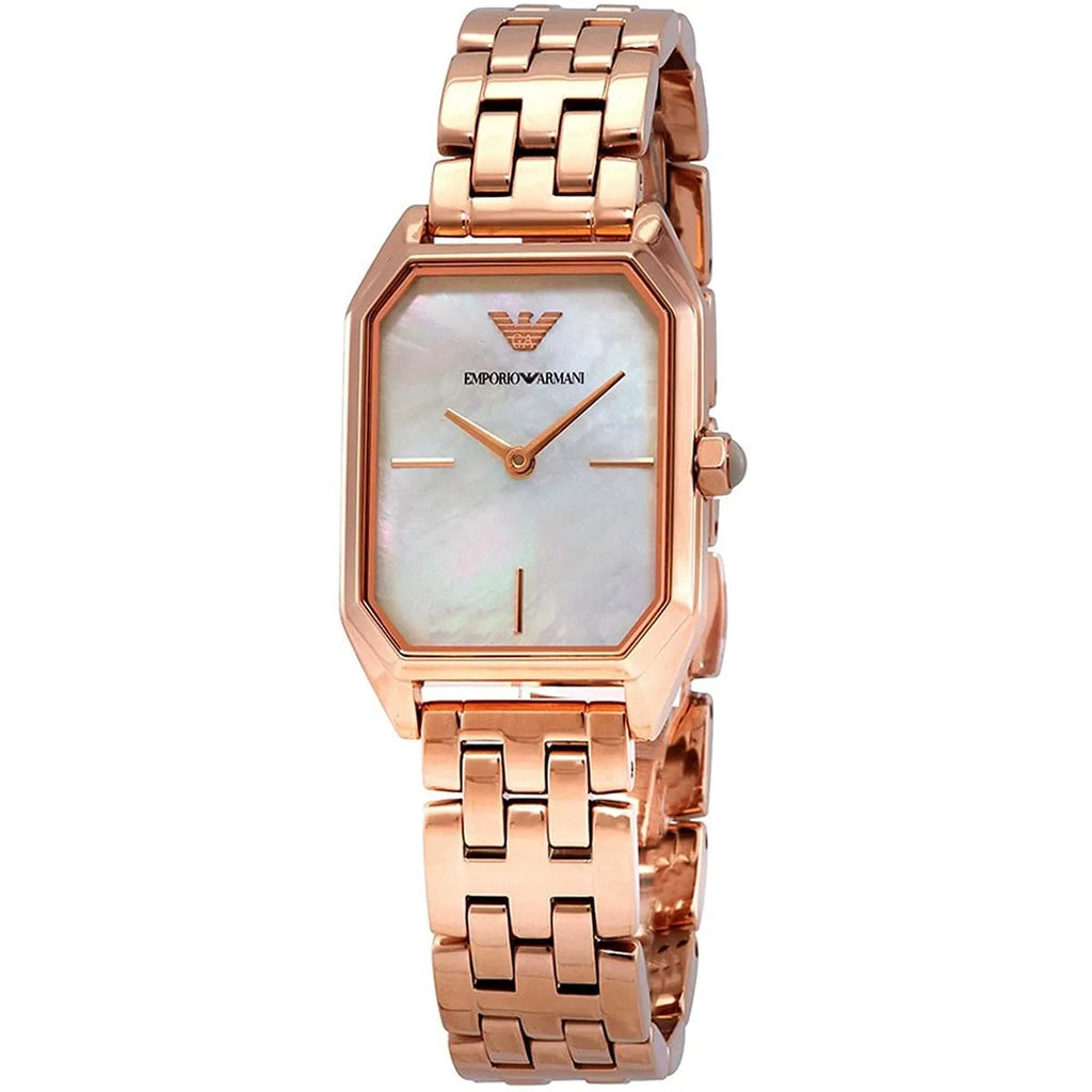 Emporio Armani Gioia AR11147 Rose Gold Mother of Pearl Square Watch