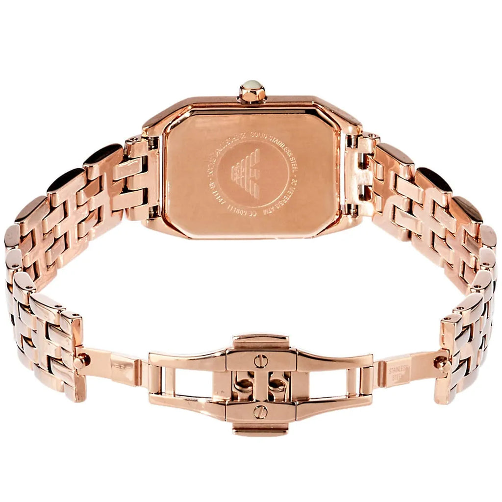 Emporio Armani Gioia AR11147 Rose Gold Mother of Pearl Square Watch