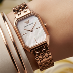 Emporio Armani Gioia AR11147 Rose Gold Mother of Pearl Square Watch