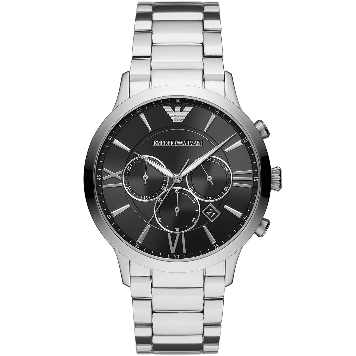 Emporio Armani Giovanni AR11208 Black Dial Silver Watch