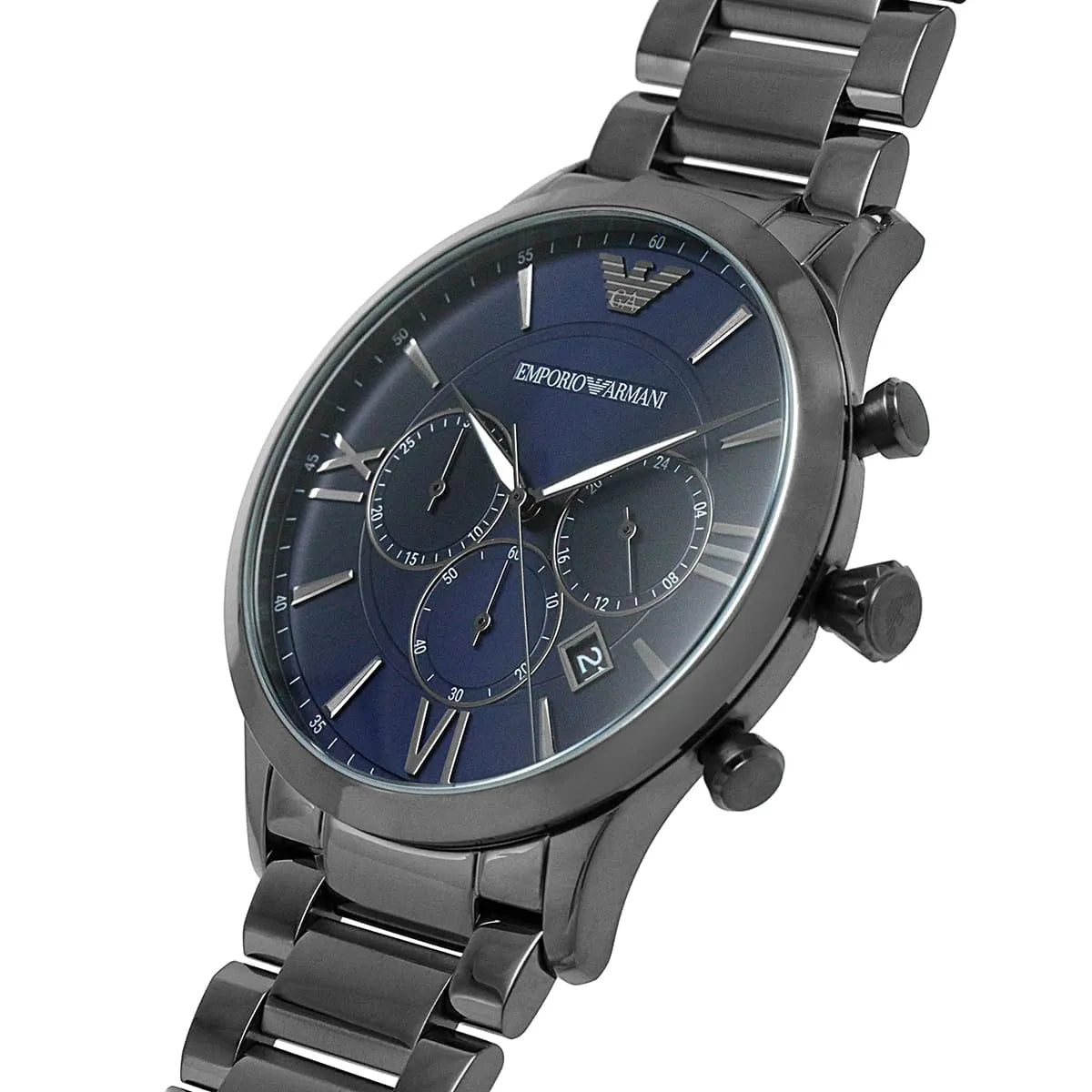 Emporio Armani Giovanni AR11348 Gunmetal Blue Chronograph Watch
