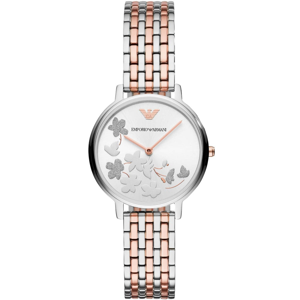 Emporio Armani Kappa AR11113 Two-Tone Floral Dial Watch