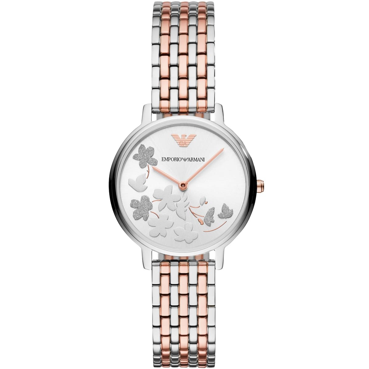 Emporio Armani Kappa AR11113 Two-Tone Floral Dial Watch