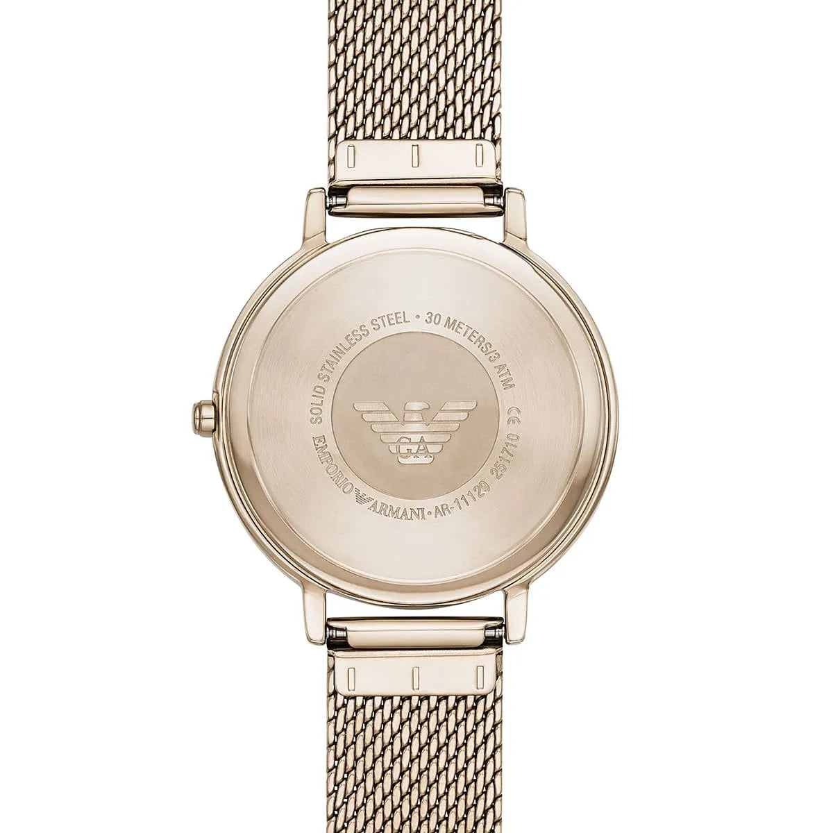 Emporio Armani Kappa AR11129 Gold Mesh Strap Crystal Watch
