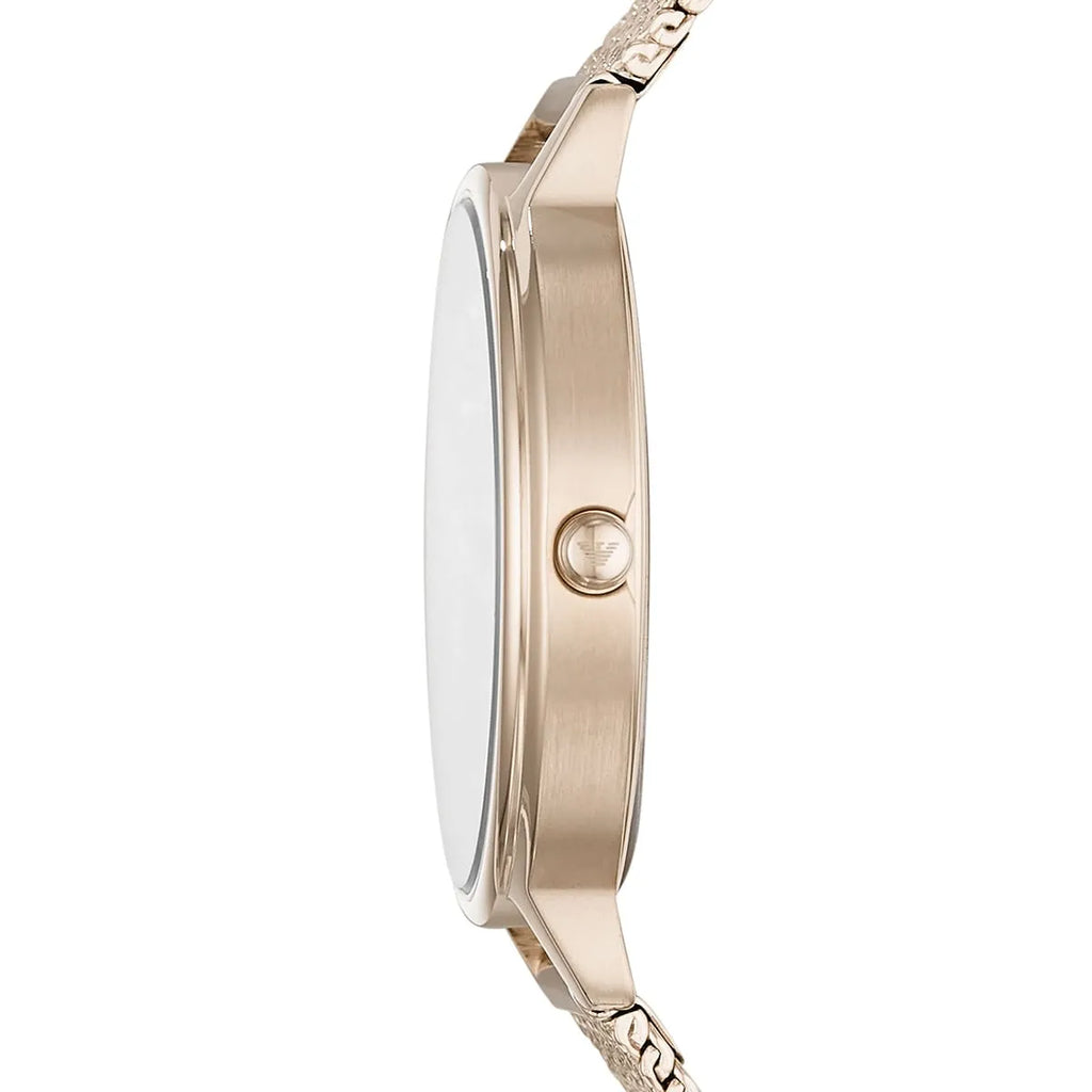 Emporio Armani Kappa AR11129 Gold Mesh Strap Crystal Watch