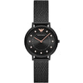 Emporio Armani Kappa AR11252 Black Mesh Strap Crystal Watch