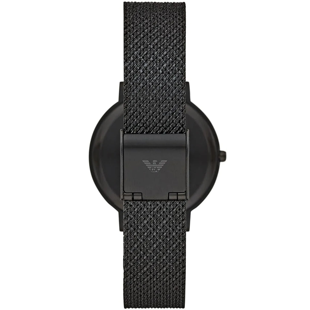 Emporio Armani Kappa AR11252 Black Mesh Strap Crystal Watch