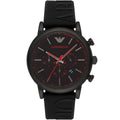 Emporio Armani Luigi XLarge AR11024 Black Rubber Chronograph Watch