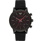 Emporio Armani Luigi XLarge AR11024 Black Rubber Chronograph Watch