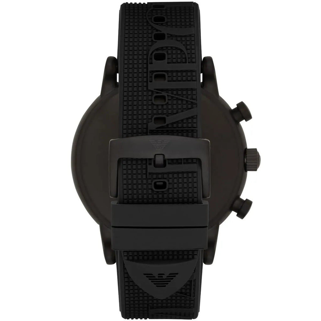 Emporio Armani Luigi XLarge AR11024 Black Rubber Chronograph Watch