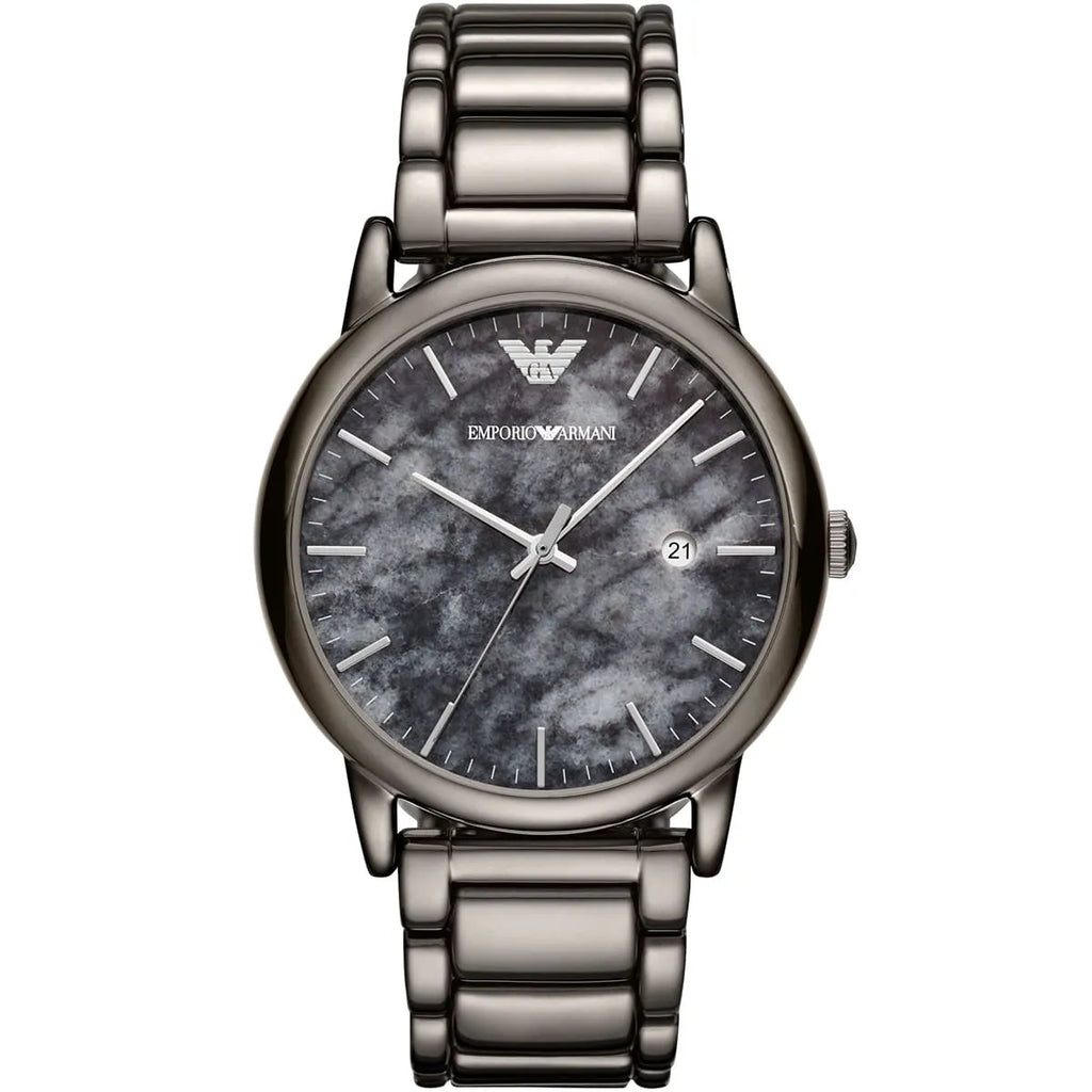 Emporio Armani Luigi AR11155 Gunmetal Watch with Marble Dial