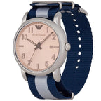 Emporio Armani Luigi AR11212 Blue Striped Fabric Watch