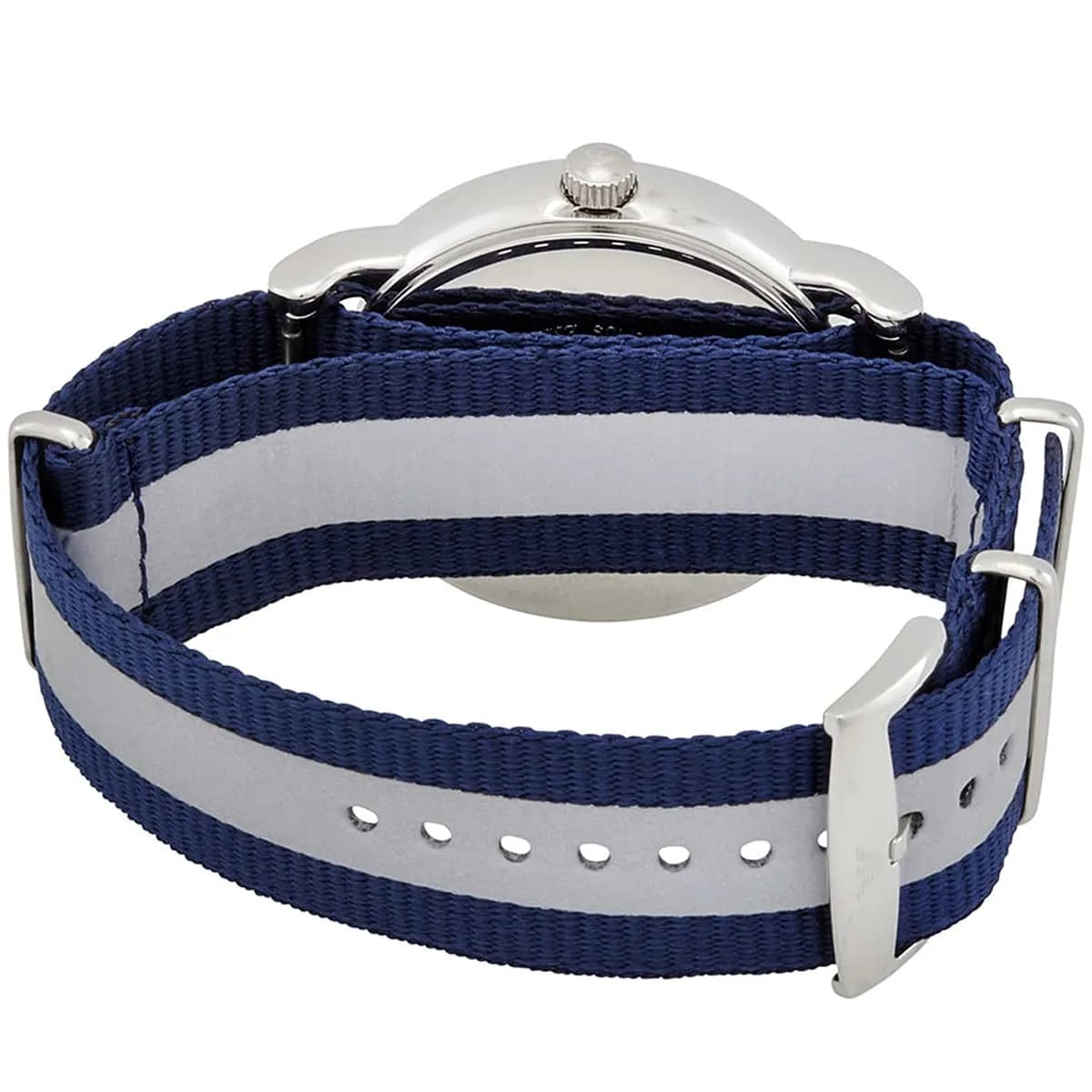 Emporio Armani Luigi AR11212 Blue Striped Fabric Watch