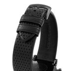 Emporio Armani Luigi AR1737 All Black Perforated Leather Watch