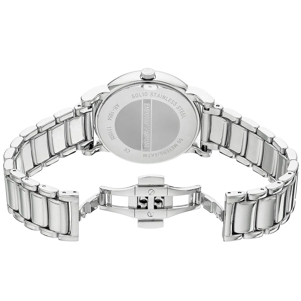 Emporio Armani Luigi AR1854 White Dial Silver Steel Watch