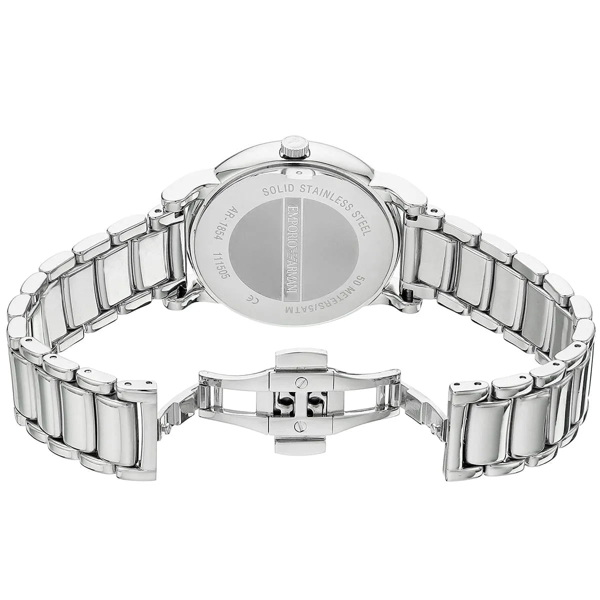 Emporio Armani Luigi AR1854 White Dial Silver Steel Watch