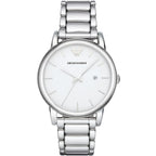 Emporio Armani Luigi AR1854 White Dial Silver Steel Watch