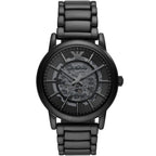 Emporio Armani Luigi AR60045 Meccanico Automatic Full Black Skeleton Watch