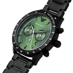 Emporio Armani Mario AR11472 Green Dial Black Steel Watch