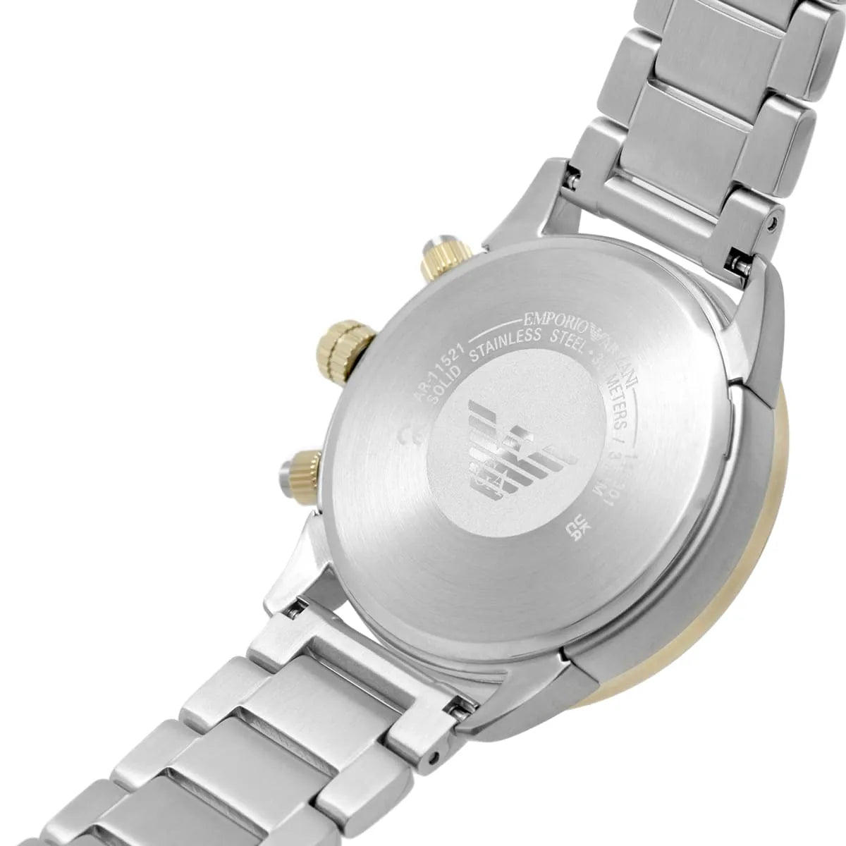 Emporio Armani Mario AR11521 Two-Tone Gold Silver Chronograph Watch