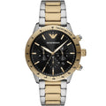 Emporio Armani Mario AR11521 Two-Tone Gold Silver Chronograph Watch