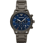 Emporio Armani Mario AR80045 Gunmetal Blue Chronograph Watch