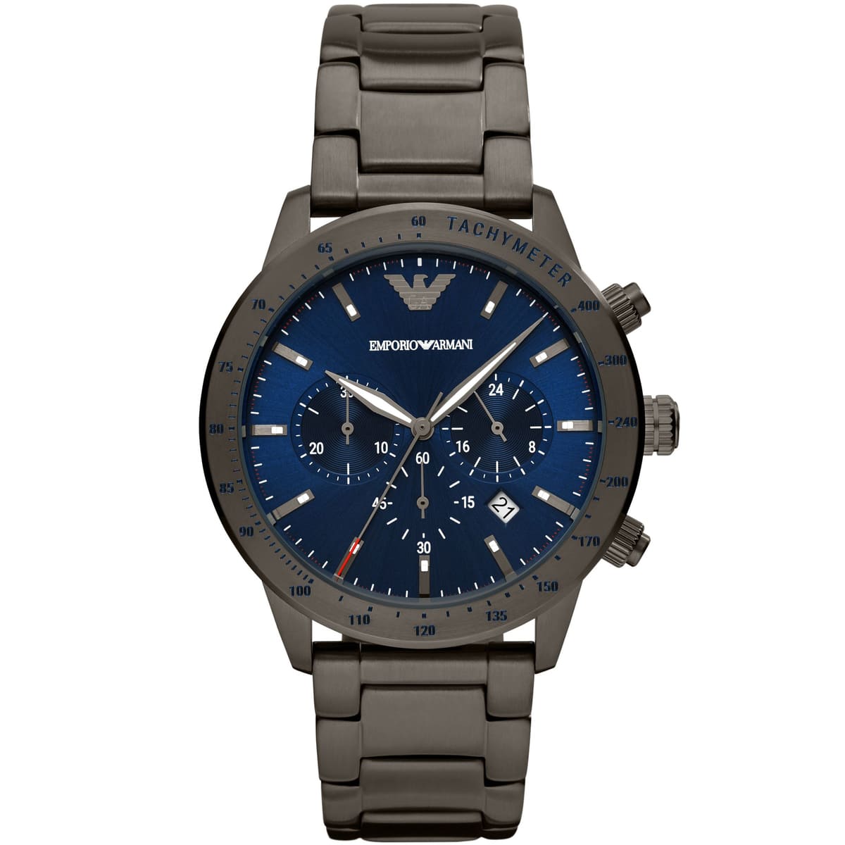 Emporio Armani Mario AR80045 Gunmetal Blue Chronograph Watch