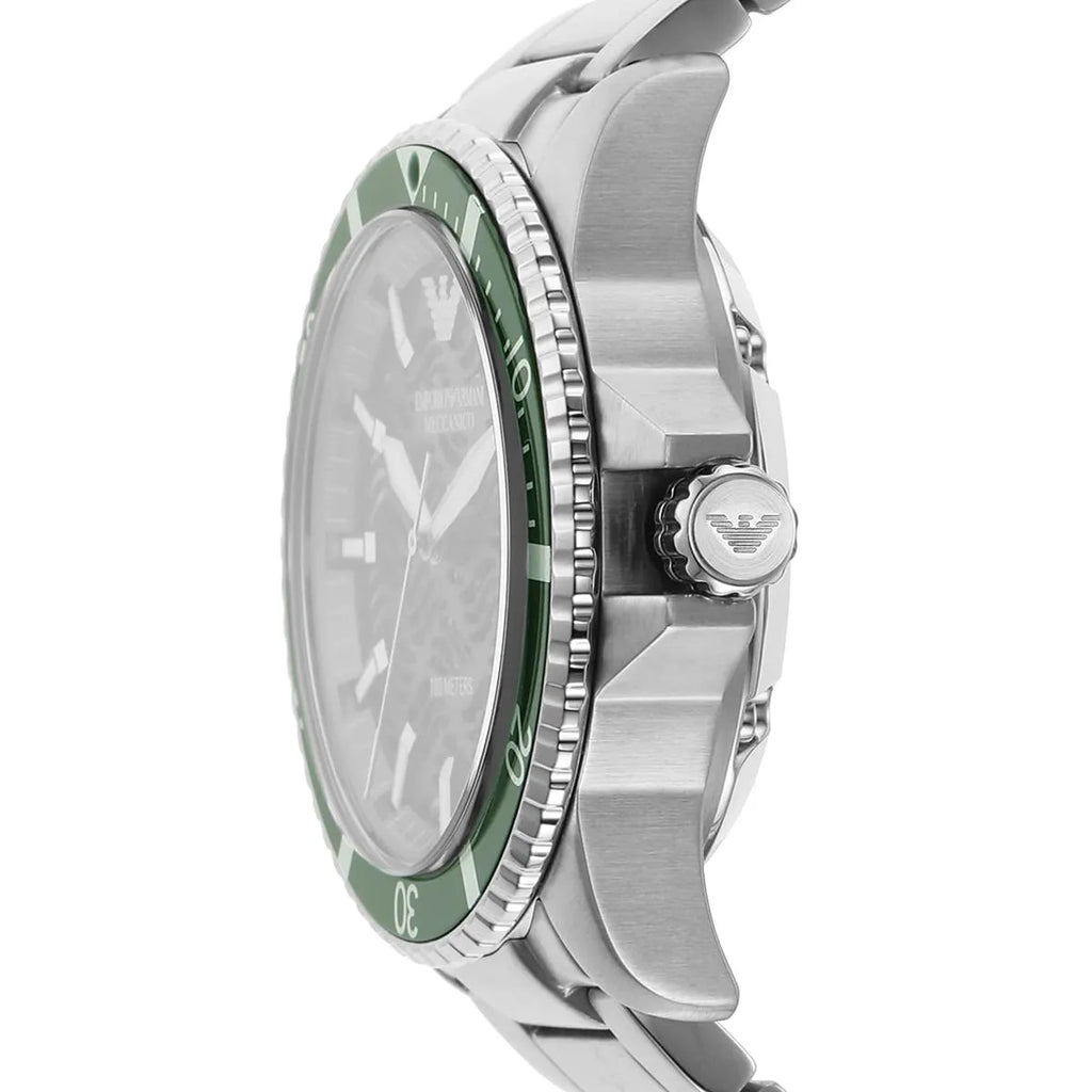Emporio Armani Meccanico AR60061 Automatic Green Skeleton Dial Watch