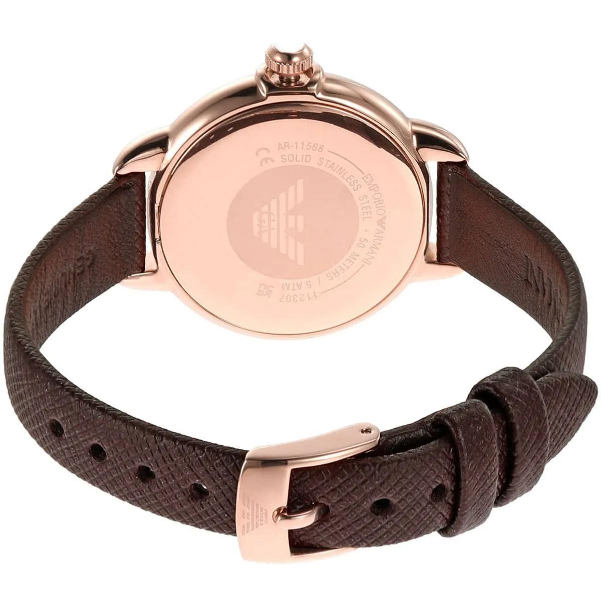 Emporio Armani Mia AR11568 Rose Gold Moonphase Watch with Crystal Bezel