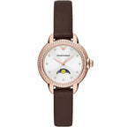 Emporio Armani Mia AR11568 Rose Gold Moonphase Watch with Crystal Bezel